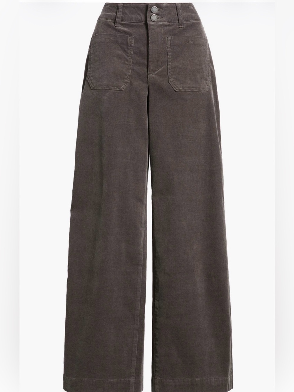 Wit & Wisdom Women’s Corduroy Wide-Leg Pants in Olive Green